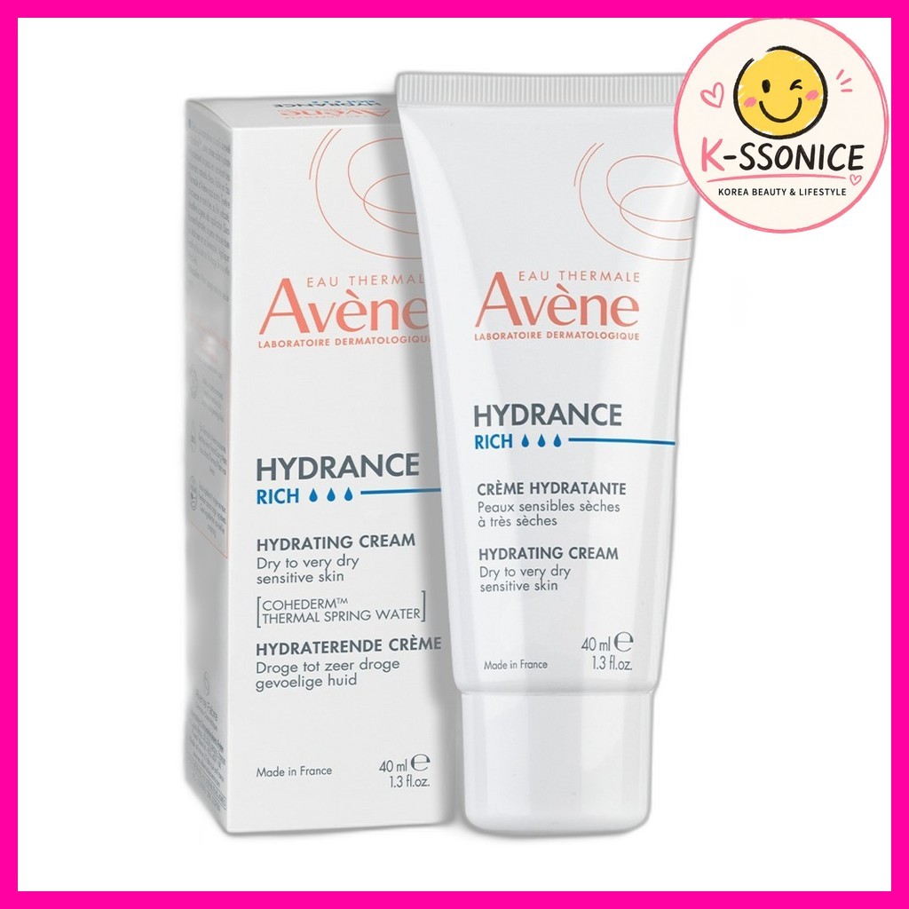 [avene] Hydrance Rich Hydrating Cream, 40ml, 1pc / Korean Moisturizer / Rich Texture / ของแท้ 100% โ