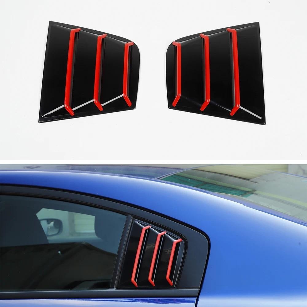 รถด้านหลังหน้าต่าง Louvers ตกแต่งฝาครอบจัดแต่งทรงผมสําหรับ Dodge Charger 2015 Up ภายนอกอะไหล่รถยนต์ 