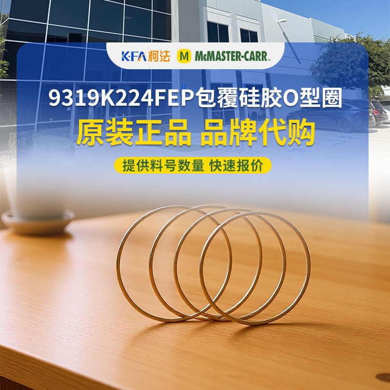 American MCMASTER MCMASTER-CARR Original ทนต่อการกัดกร่อน FEP หุ้มซิลิโคนซีล O-Ring