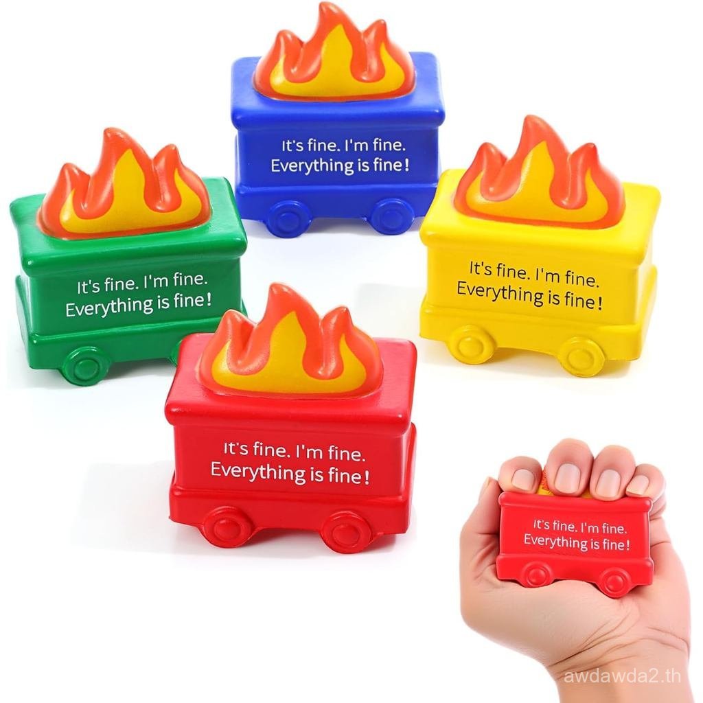 Shappy4PcsDumpsterStressReliefBallsDumpsterAnxietyReliefGiftPUStressBallsforsTherapyFidgetAppreciati