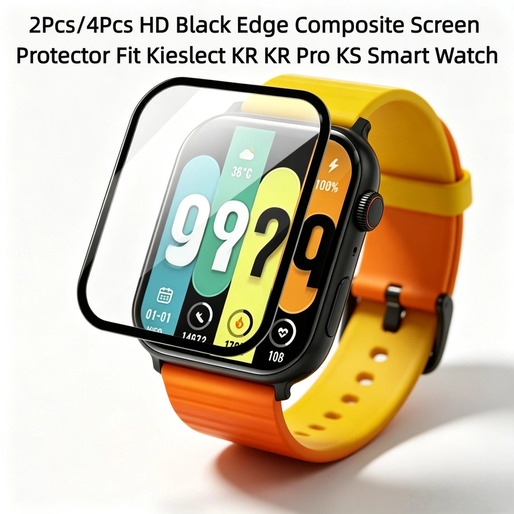 2 ชิ้น/4 ชิ้น HD สีดําขอบคอมโพสิตป้องกันหน้าจอ Fit Kieslect KR KR Pro KS สมาร์ทวอท์ช