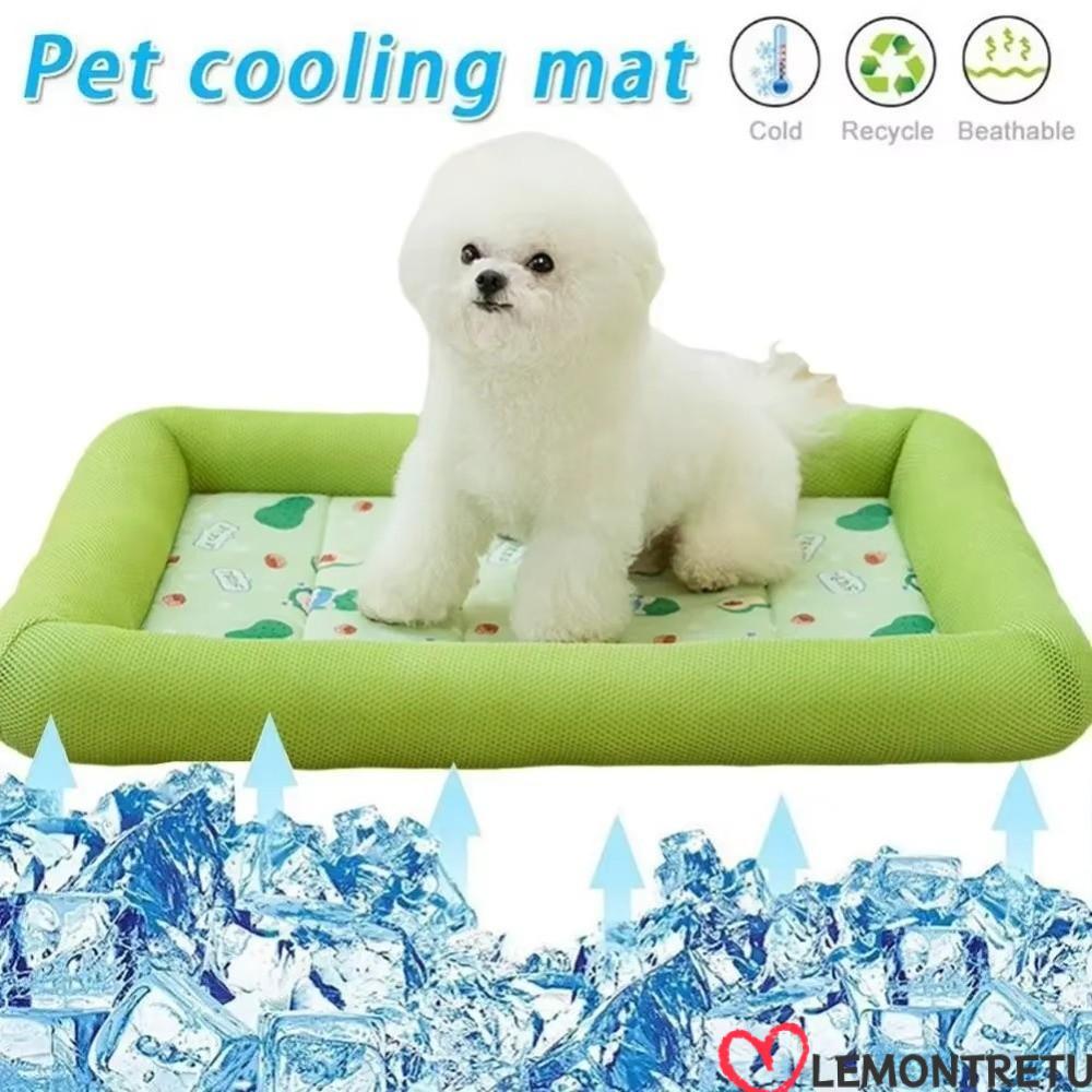 LEMONTREE อุปกรณ์สุนัขฤดูร้อน, Breathable กันน้ํา Cooling Puppy Bed, Square Mat Non-Slip Bottom Cat 