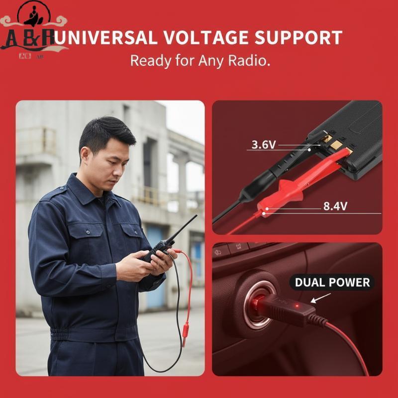 [A&B] 1 ชิ้นสายชาร์จ USB สากลสําหรับ UV-5R UV-82 BF-888S TYT Retevis วิทยุสองทางพร้อมไฟแสดงสถานะ Wal