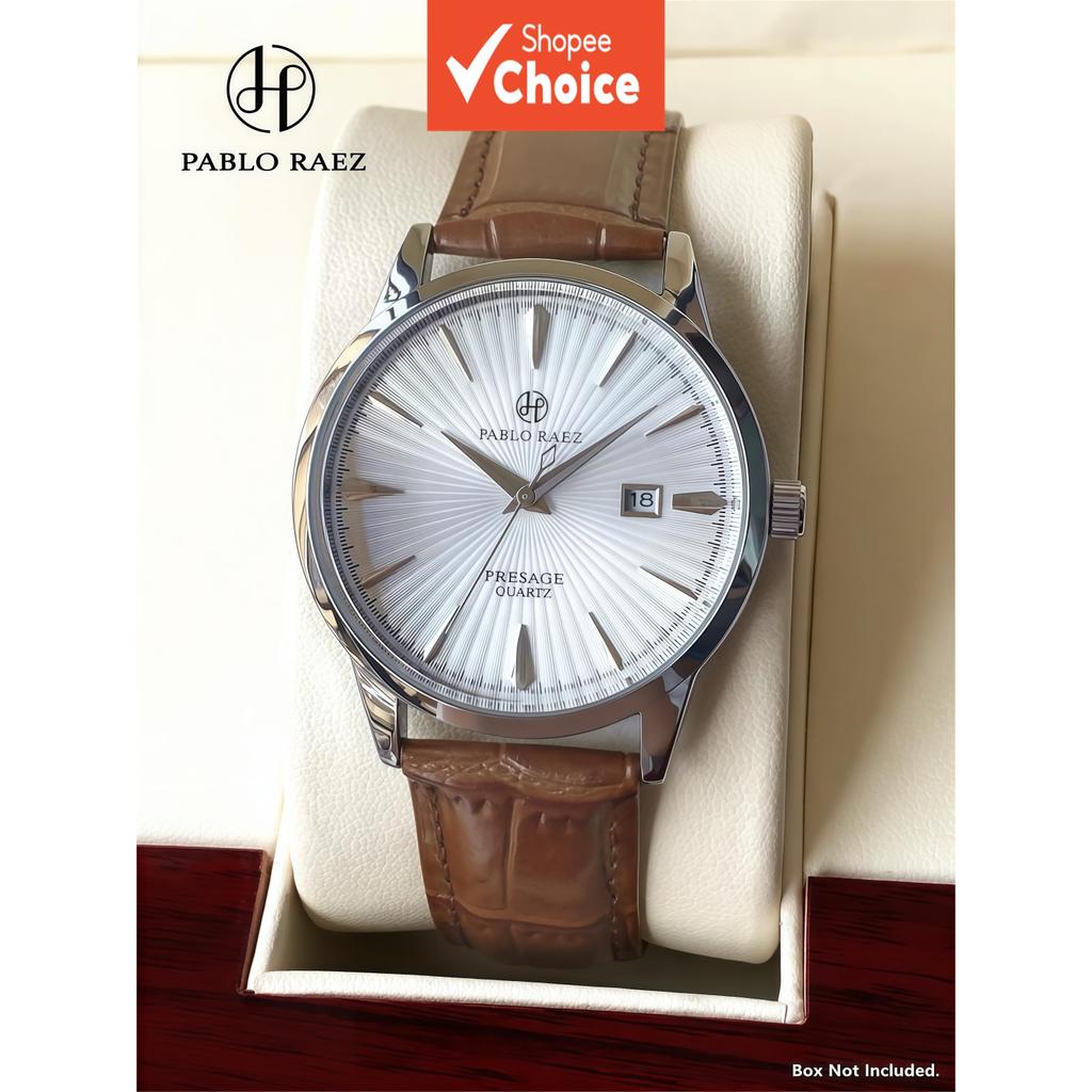 นาฬิกาสําหรับผู้ชายกันน้ําสแตนเลส Relo Silver Quartz ที่ถูกต้องรอบพ่อสร้อยข้อมือของขวัญ