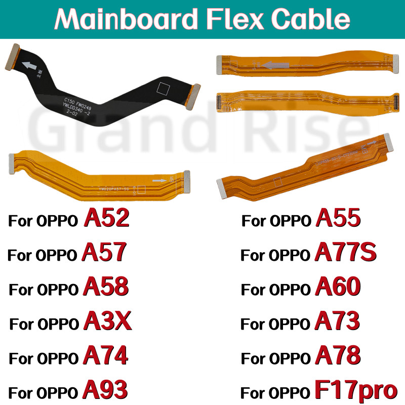 1X สําหรับ OPPO A52 A55 A57 A77S A58 A60 A3X A73 AA74 A78 A93 F17pro 4G 5G เมนบอร์ด Flex Cable Displ