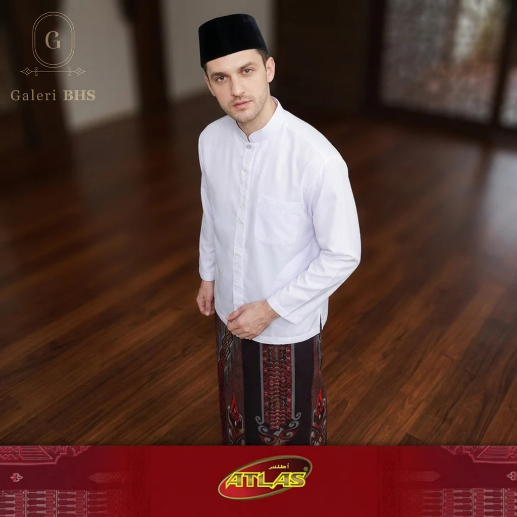 ATLAS Super Premium 925 A9 MJA SJ ผ้าซิ่นสีแดงเข้ม