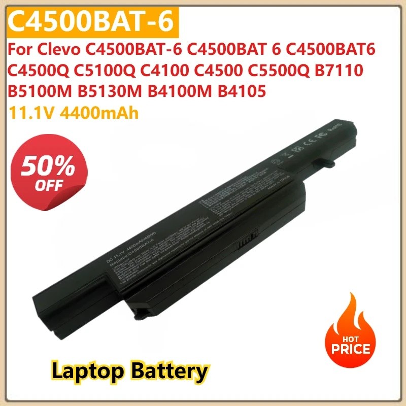 สําหรับ Clevo C4500BAT-6 C4500BAT 6 C4500BAT6 C5100Q C4100 C4500 C5500Q B5100M B5130M B4100M B4105 แ