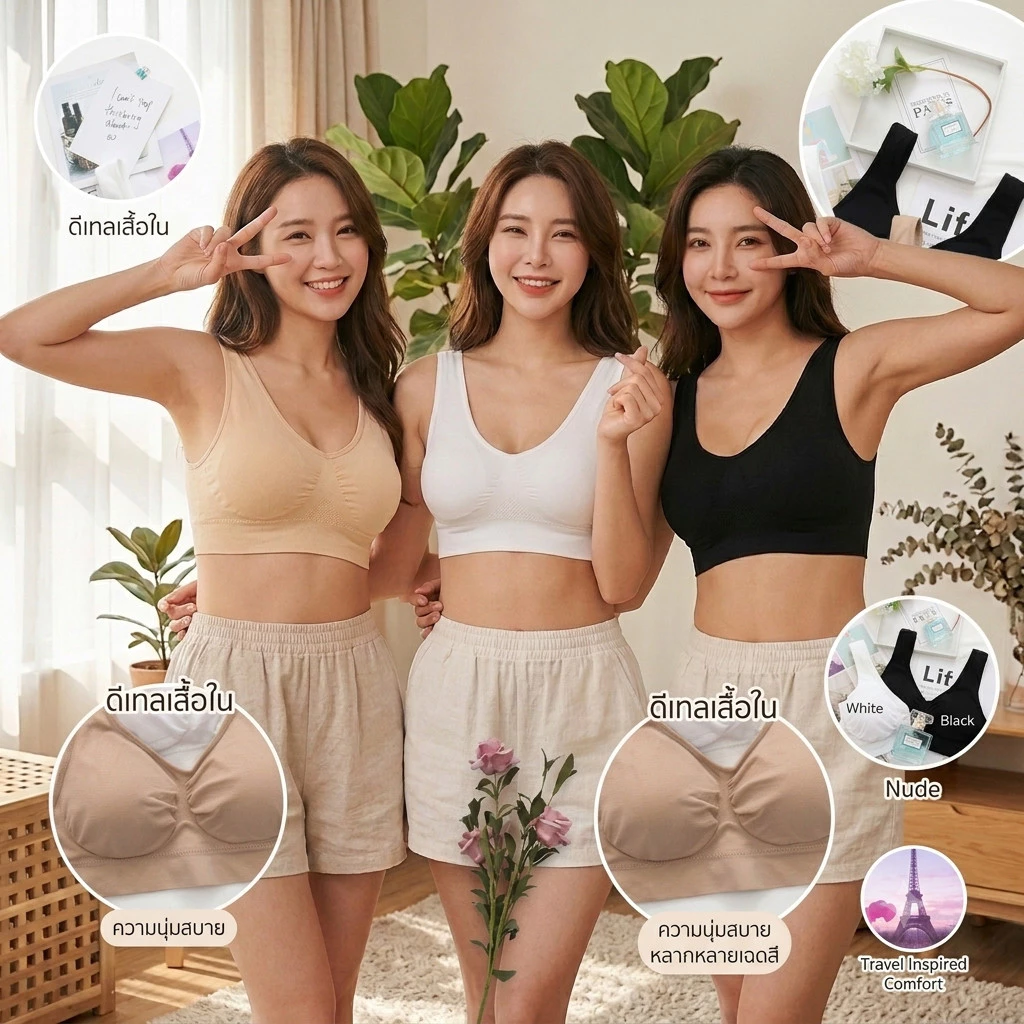 [ส่งจากไทย] 𝑩𝒓𝒂𝑩𝒓𝒂𝑩𝒓𝒂 #bra-006 New Sport Bra สปอร์ตบรา