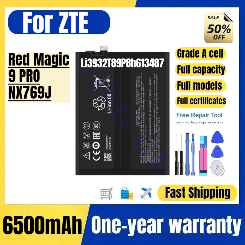 Li3932T89P8h613487 สําหรับ ZTE Red Magic 9 PRO/NX769J แบตเตอรี่โทรศัพท์มือถือคุณภาพสูงเปลี่ยน Bateri