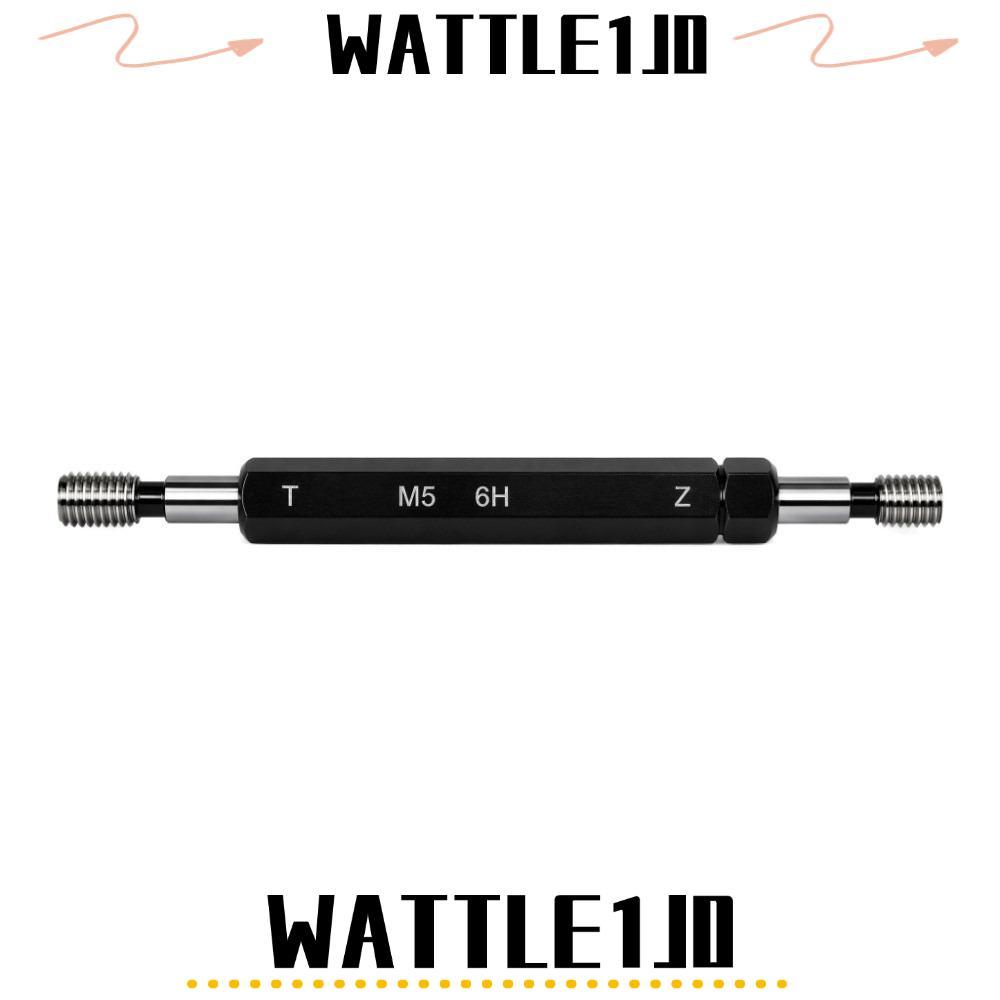 WATTLE1J0 เครื่องวัดปลั๊กเกลียว, M5x0.8 6H Tolerance Double Ends เครื่องวัดเกลียว, วัสดุเหล็กทนทานสี
