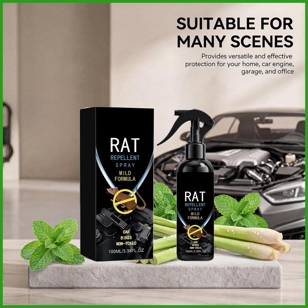 สเปรย์ควบคุมสัตว์เล็ก 100ml Long-Lasting Safe Drive Liquid Small Animal Drive สําหรับกลางแจ้ง RV ยาน