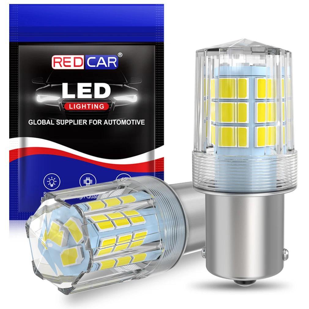 e2pcs P21W BA15S หลอดไฟ LED CANbus 1156 BAY15D 1157 P21/5W ไฟ LED รถ BAU15S PY21W หลอดไฟสัญญาณรถเลี้