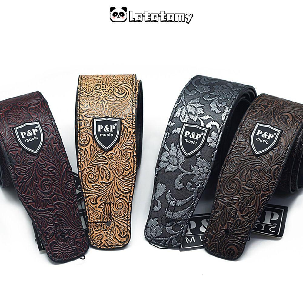 LATATPH Guitar Crossbody Strap, Adjustable Guitar Accessories Guitar Strap, Durable Widening Leather