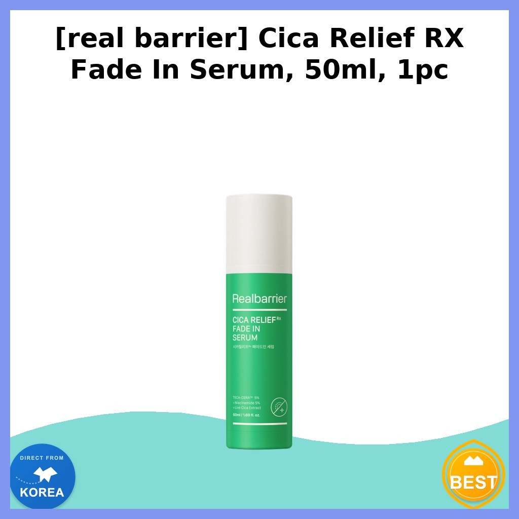 [real barrier] Cica Relief RX Fade In Serum, 50ml, 1pc / Korean Cica Serum / Skin Recovery by crelan