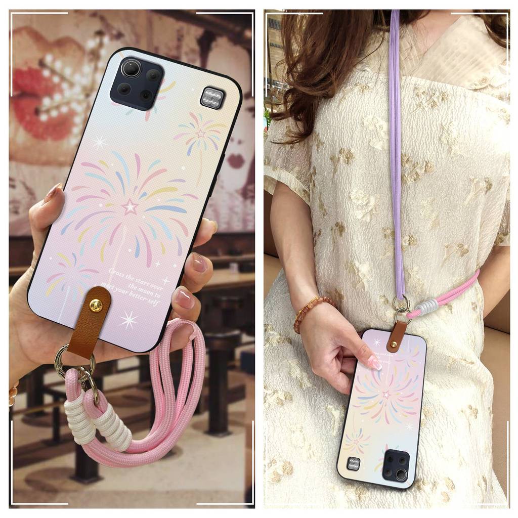 แนวทแยงป้องกันเคสโทรศัพท์สําหรับ LG K92 5G/Q92 ทนทาน Lanyard กันกระแทกปกหลัง Anti-knock Full wrap Cr