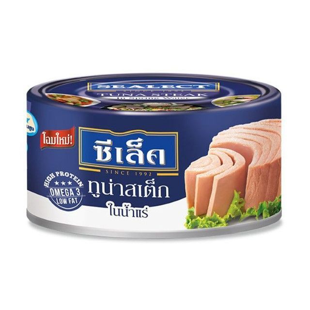 ซีเล็ค ทูน่าสเต็กในน้ำแร่ Sealect Tuna Steak Spring Water 80g.