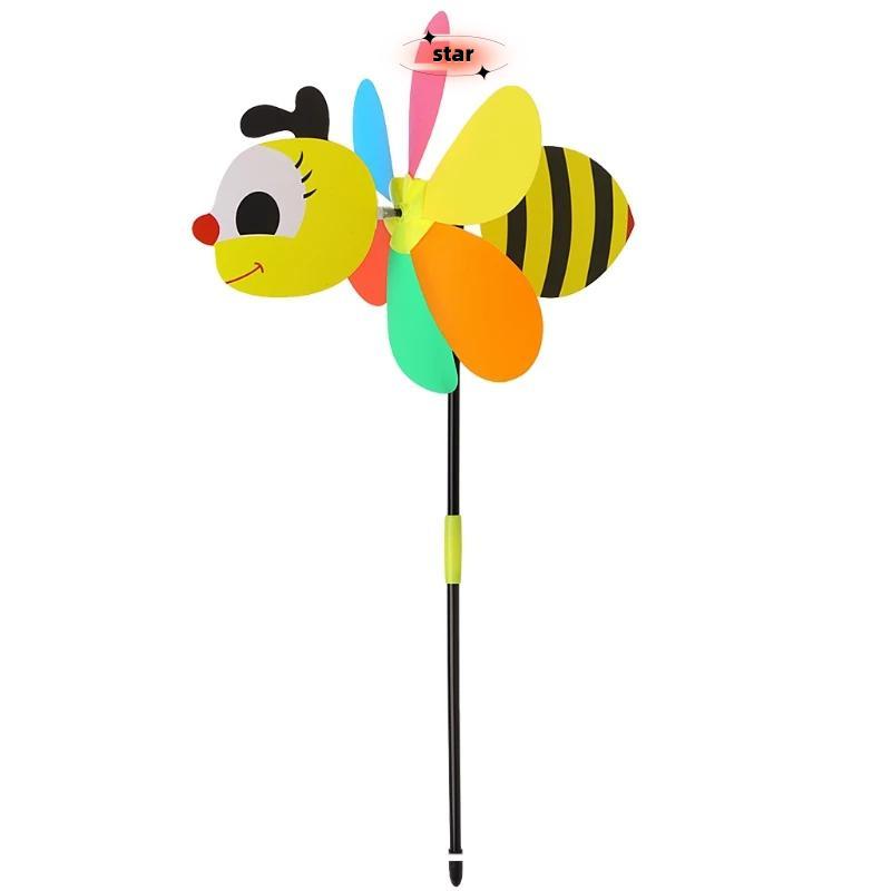 BRTH ขาย 3D สัตว์ขนาดใหญ่ Bee Windmill Wind Spinner Whirligig Yard Garden Decor brth