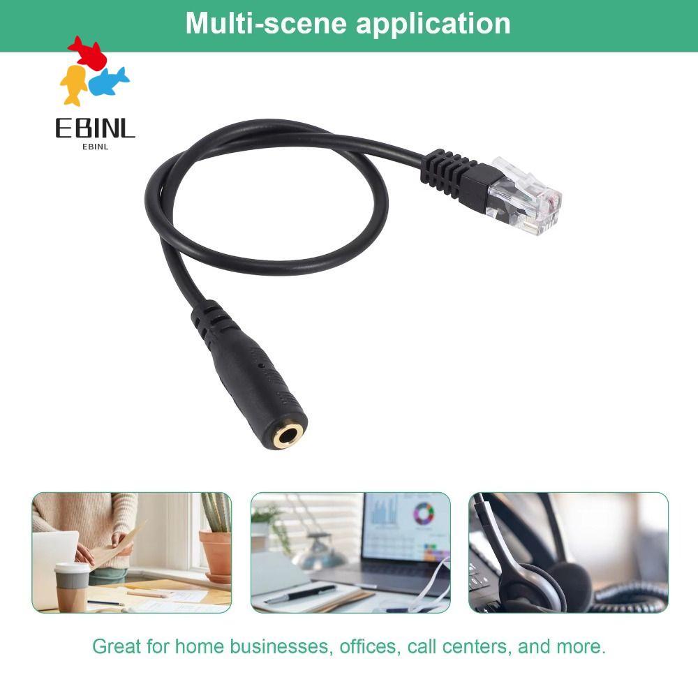 สายอะแดปเตอร์ EBINL RJ9, อะไหล่ขั้วต่อ RJ9 RJ9, Professional Universal เปลี่ยนแจ็ค 3.5 มม.สายอะแดปเต