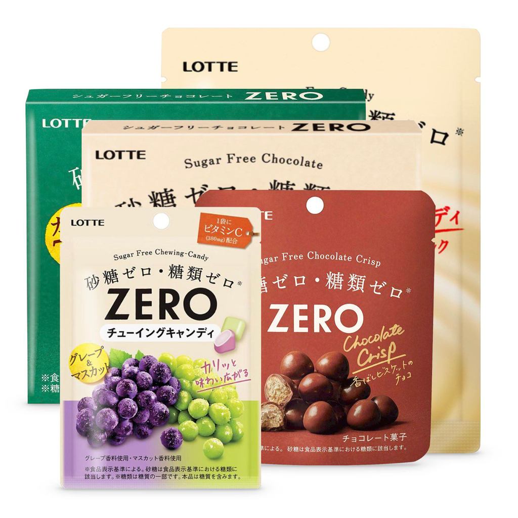 2026 สินค้าใหม่ Lotte ZERO Sugar-Free Chocolate Bar Ball Grape Jelly Low Calorie Snacks Low Sugar Mi