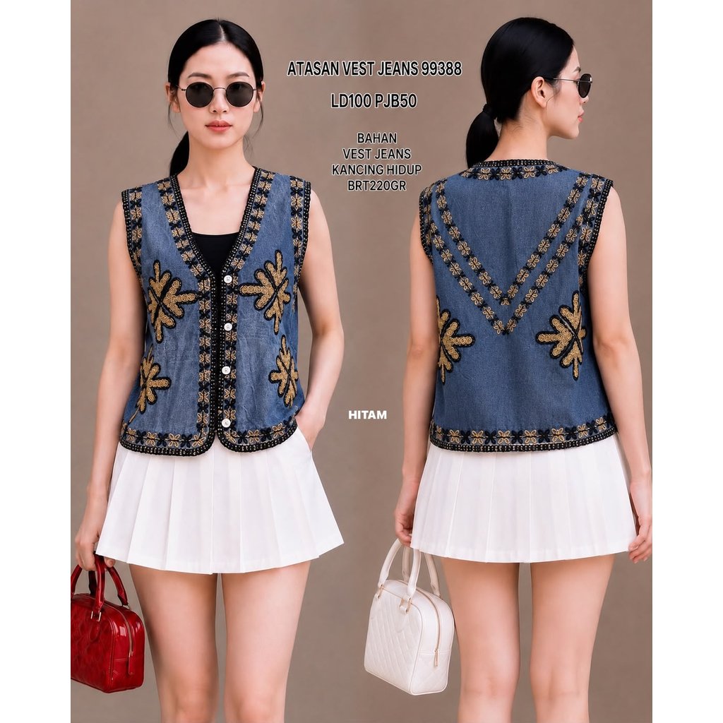 RK3Y So TOP VEST JEANS 99388 220GRAM ขายดีที่สุด