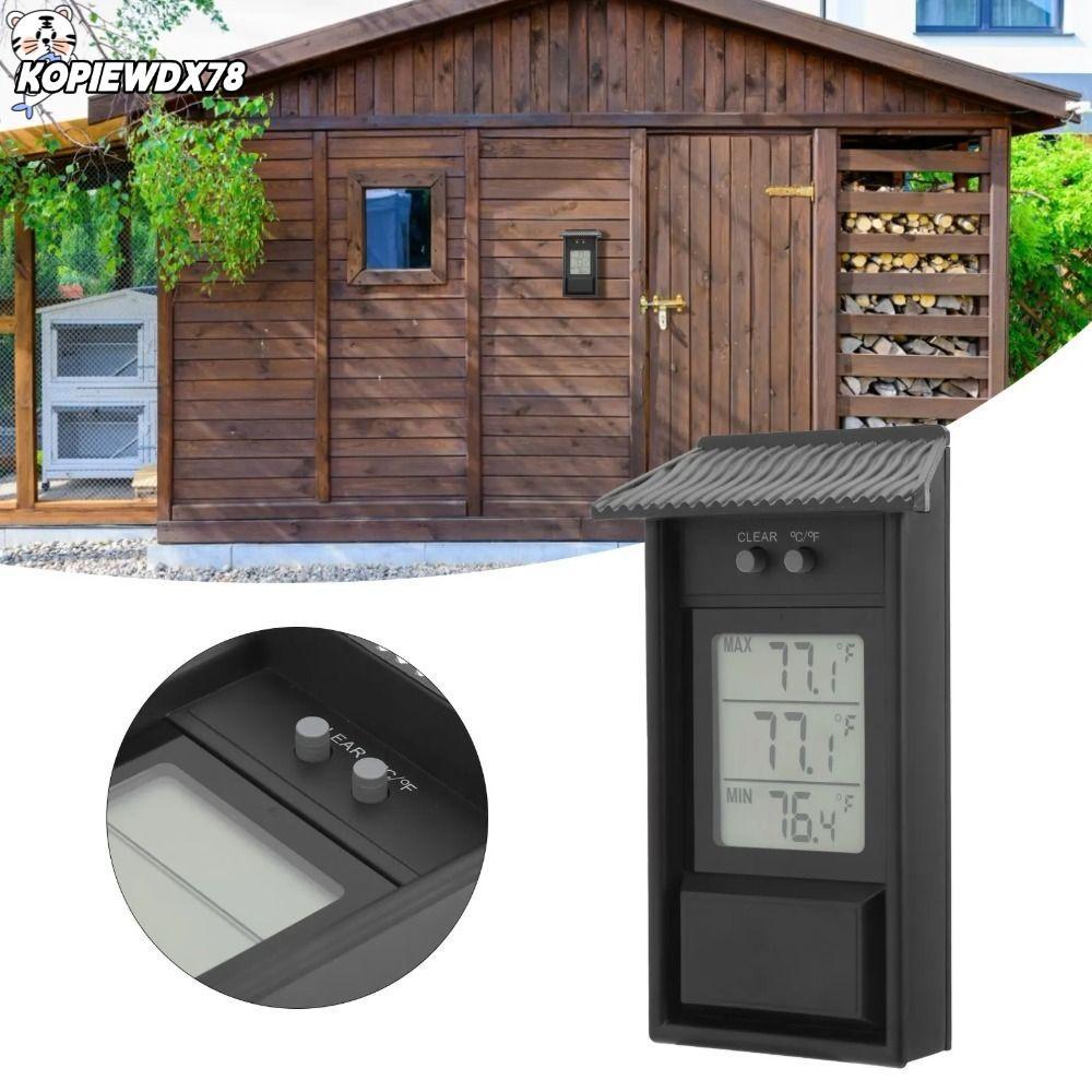 KOPIEWDX78MN อุณหภูมิ, ABS วัสดุ Wall Mount Digital Temperature, Digital Max Min ค่าจอแสดงผล LCD สูง