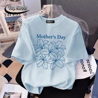 วันแม่แห่งชาติ【ใหม่】🔥 เสื้อแฟชั่น Oversize แขนสั้น โคตรนุ่ม ใส่สบาย พิมพ์ลาย #Love Mom4 COD