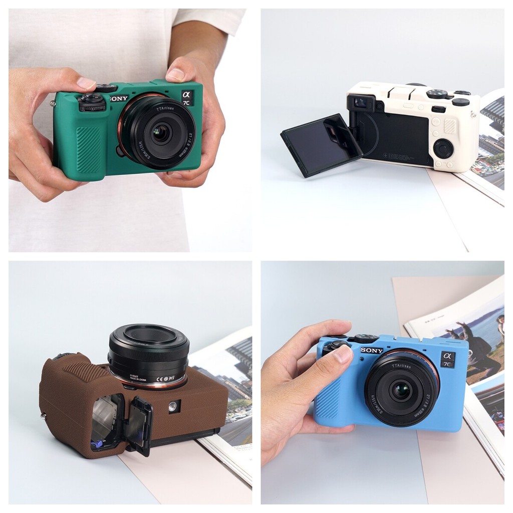 เคสซิลิโคน Sony เหมาะสําหรับ sony A7CII เคสป้องกัน A7C2/A7CR กระเป๋ากล้องเฉพาะเคสป้องกัน Soft Case