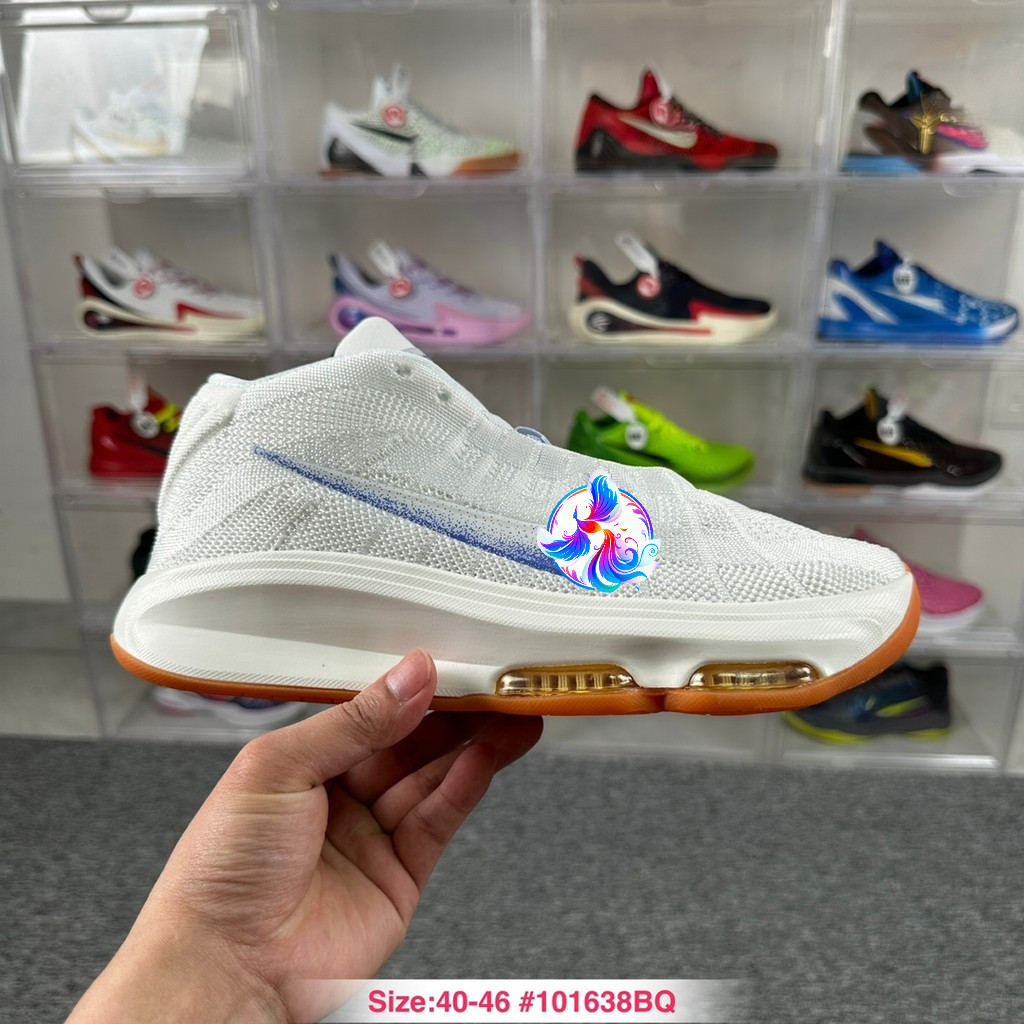 บริษัทเกรด Hustle 3 GT 3rd Generation High-Top Double Air Cushion Shock Absorption รองเท้าบาสเก็ตบอล