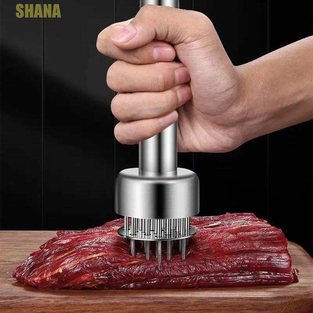SHANA ค้อนสเต็ก, Professional 304 สแตนเลส Tender เข็มเนื้อ, เนื้อ Tenderizer เครื่องมือ Rust-proof Rebound ออกแบบเนื้อคลายเข็มหมูสับ