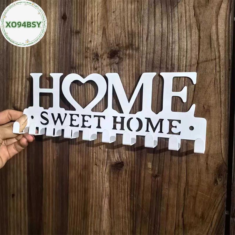 XO94BSY 1PC ติดผนัง Sweet Home ตกแต่ง Key Holder, Key Hook, Creative Key Holder สําหรับประตูด้านหน้า