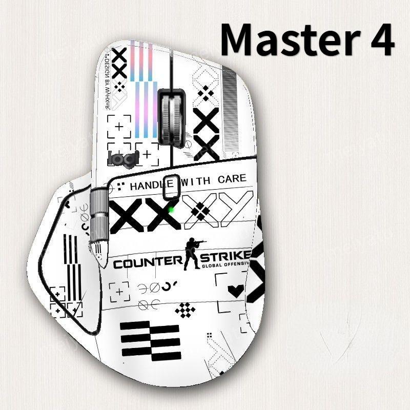 Full-coverage matte stickers for the 4th-gen MX Master mouse, office mouse stickers, Master 4 mouse 
