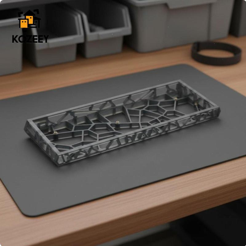 [KOZEEY] PC Frosted Keyboard Case Geometric Hollow Out DIY Mechanical Keyboard Base สําหรับเล่นเกมแล