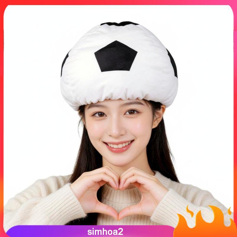 [Simhoa2] Futbol หมวกทรงกลม Photo Prop Global Tournament พัดลมหมวกออกแบบสนุกยัดไส้ Futbol หมวกทรงกลม