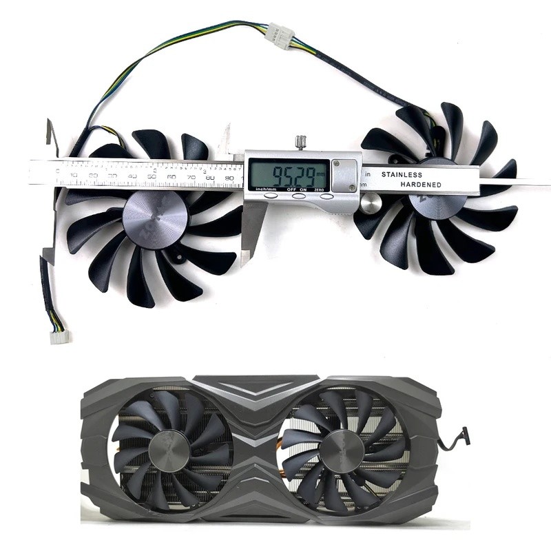 * พัดลมระบายความร้อนใหม่ 95 มม.4pin GAA8S2U สําหรับ ZOTAC GeForce GTX 1070Ti 1080 Ti GTX1070 Ti GTX1