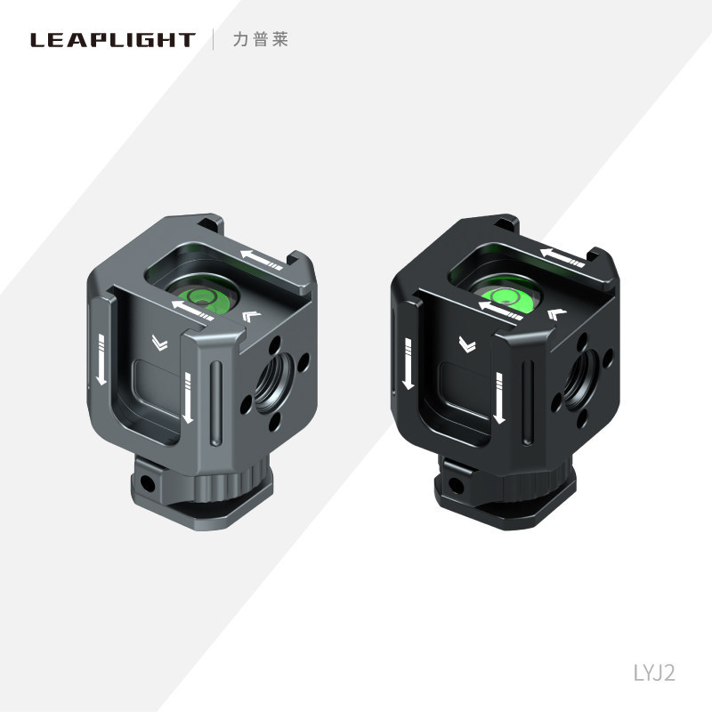 Leaplight Leaplight สามหัว Hot Shoe Bracket Micro SLR กล้องอุปกรณ์ถ่ายภาพโลหะฐาน Gimbal ภายนอกเติมแส