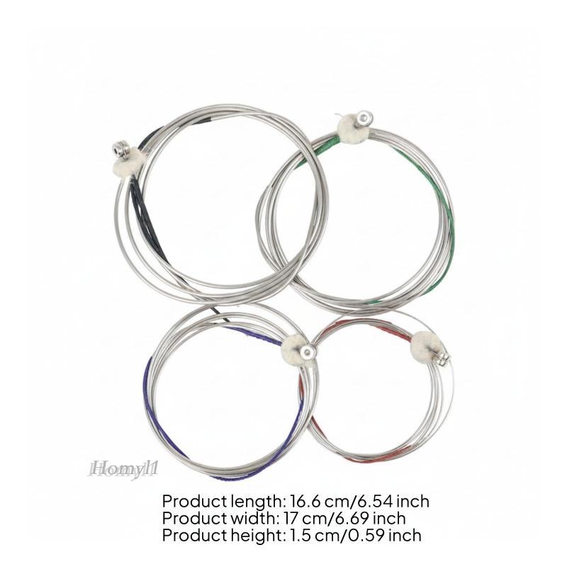 [Homyl1] Metal-Wound Bass Guitar Strings โลหะยาว-Wound Wound Bass Strings ทนต่อสนิมสําหรับ Bassists,