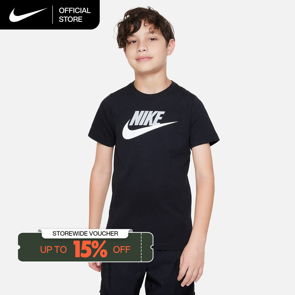 Nike Big Kids' (Boys') Sportswear T-Shirt - Black [DV2579-010]