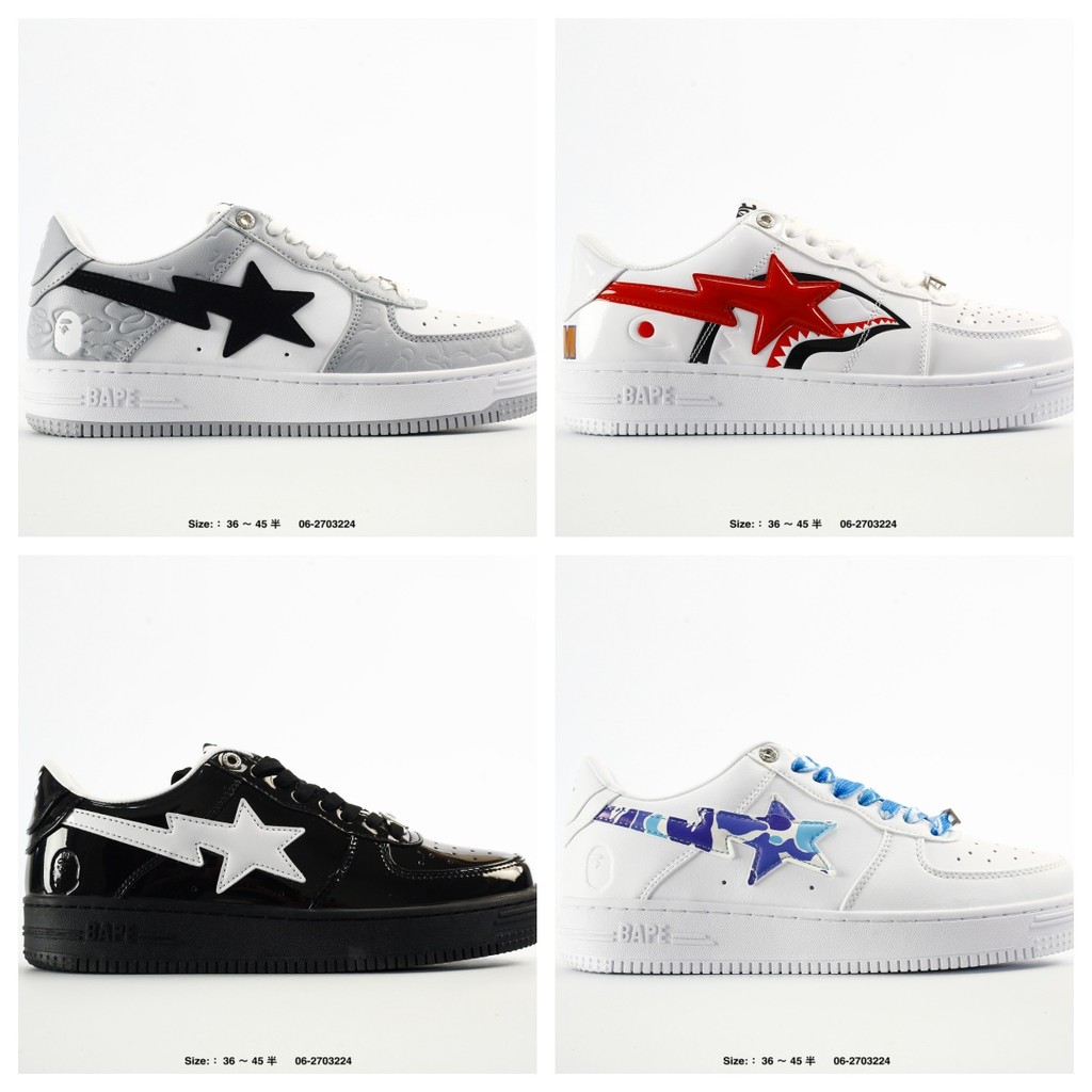 BAPE Bape STA Combo รองเท้าลําลองรองเท้าผ้าใบ Low-Top รองเท้าผ้าใบกันลื่นผู้ชายผู้หญิงสไตล์เดียวกันย