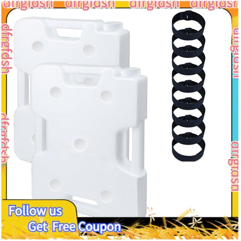 D&Fการป้องกันลอย 26LBS HDPE บันไดสระว่ายน้ําน้ําหนัก, 2 แพ็คนํากลับมาใช้ใหม่สระว่ายน้ําขั้นตอนบันไดน