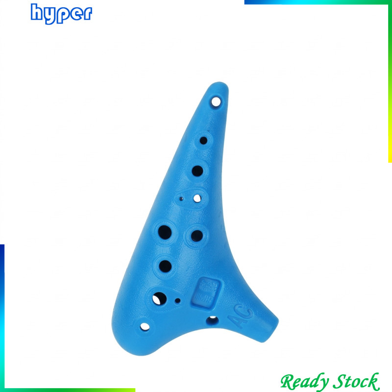 [Hyper] Portable Resin Ocarina 12 Hole Alto C Pendant Ocarina Mini Instrument for Music Learning and