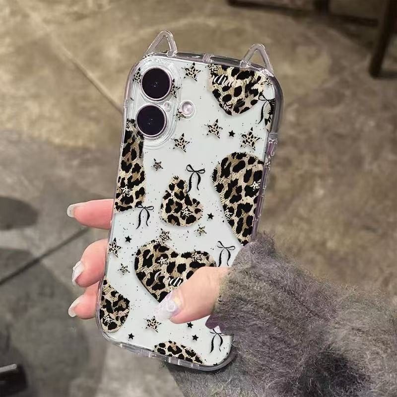 Cat Ears Love Leopard Red Rice K90 Red Rice Note 15 Mobile Phone Case K80PRO Cat Ears NOTE 14 / K70