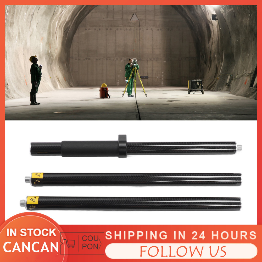 Cancanshop Cancanshop การสำรวจ Prism POLE MOUNT 2 เมตร 4 ส่วน Survey RTK คาร์บอนไฟเบอร์ระดับ 0 มม.คง