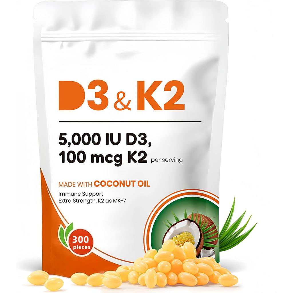 D3+K2 (MK-7) - สําหรับการสนับสนุนกระดูกและภูมิคุ้มกัน