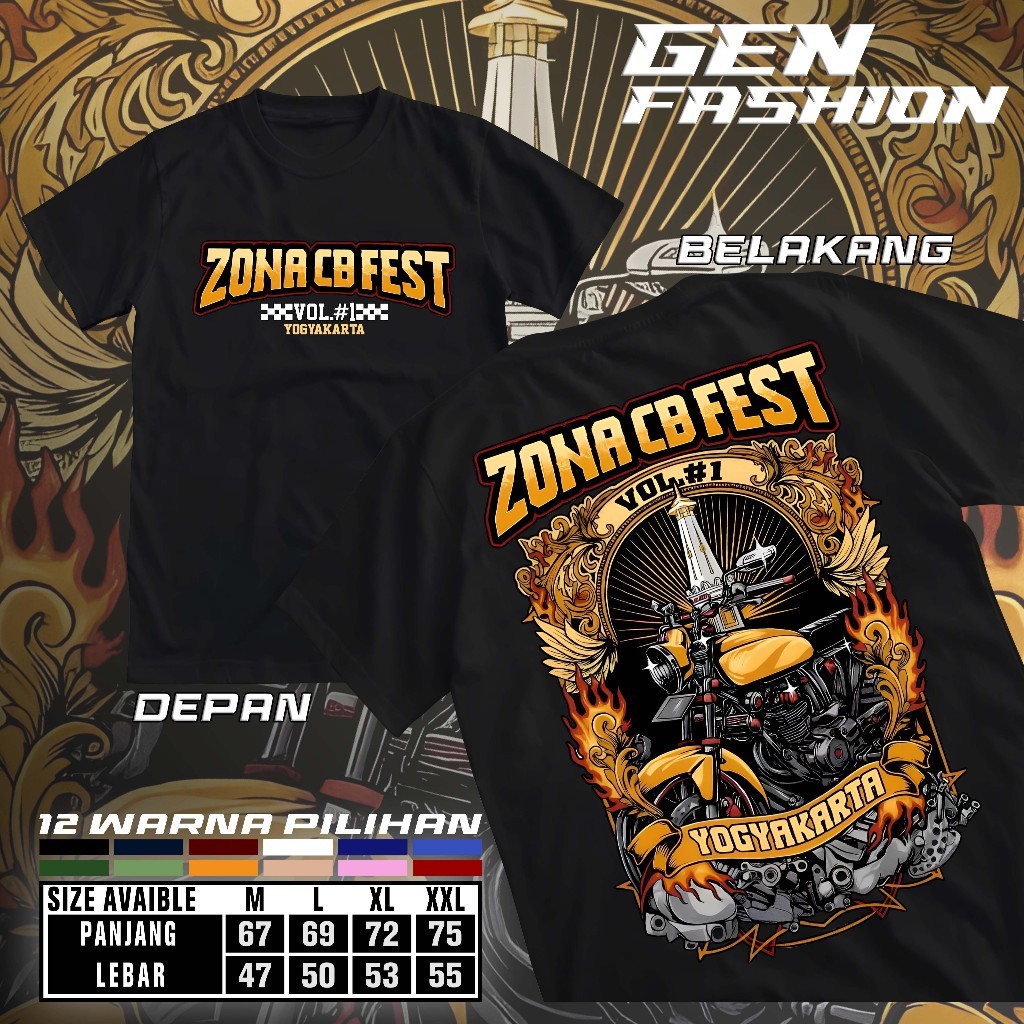 Zone CB Festival เสื้อยืด Vol 1 2025 Zone FEST Distro เสื้อยืดสําหรับผู้ชายและผู้หญิง