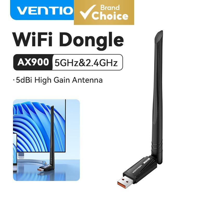 อะแดปเตอร์ USB WiFi บลูทูธ Vention รุ่น AX900 สําหรับคอมพิวเตอร์ตั้งโต๊ะ