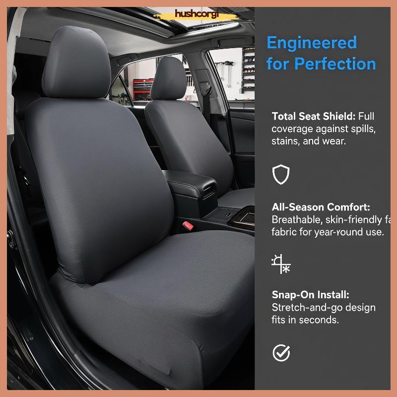 [hushcorgi] Universal Car Seat Covers UV Resistance Stretching Breathable Fabric Anti-Fade Seat Prot