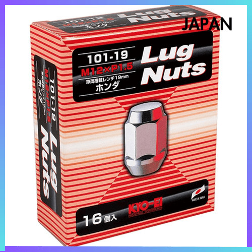 KYO-EI (協永産業) น็อตล้อ เหล็ก รักนัท [ จำนวน: 16 ชิ้น ] [ แบบถุง 19HEX ] M12 x P1.5 101-19-16P