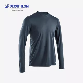 Decathlon Men'S Running Long-Sleeved T-Shirt Anti-UV เสื้อวิ่งผู้ชายแขนยาวป้องกันยูวี รุ่น Kiprun Dry 500 UV - Blue