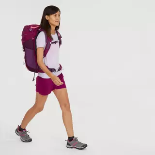 Decathlon Women’S Mountain Walking Short-Sleeved T-Shirt เสื้อยืดแขนสั้นผู้หญิงใส่เดินป่า รุ่น Mh100 - Purple