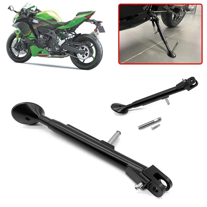 B2024 ใหม่ ZX4R ZX4RR สีดํา Kickstand ขาตั้ง Fit สําหรับ KAWASAKI Ninja ZX-4R 2023 ZX 4 RR รถจักรยาน